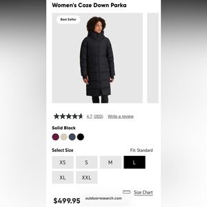 Outdoor Research Women's Coze Down Parka